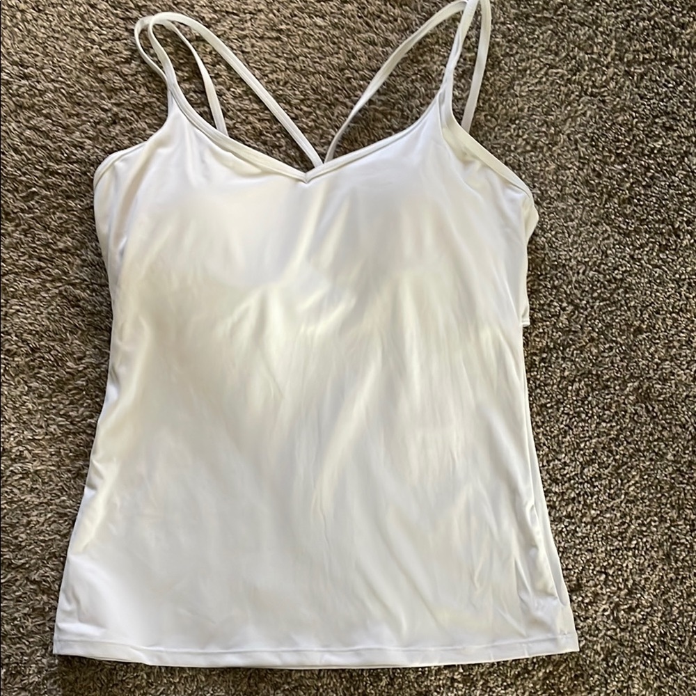 ZYIA White Fitted Camisole with Spaghetti Straps